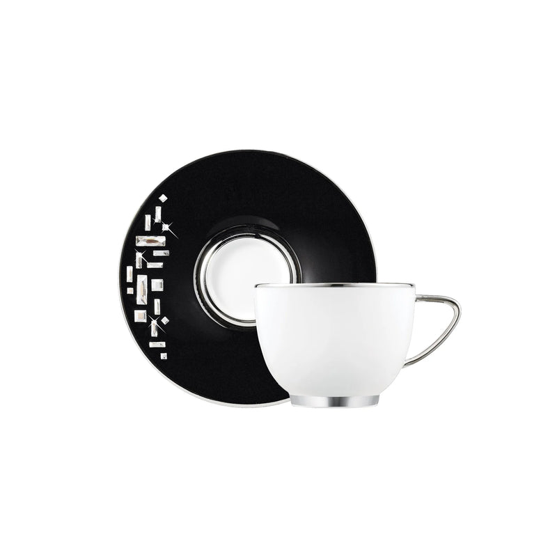 Diana Black / Platinum - Espresso Cup & Saucer